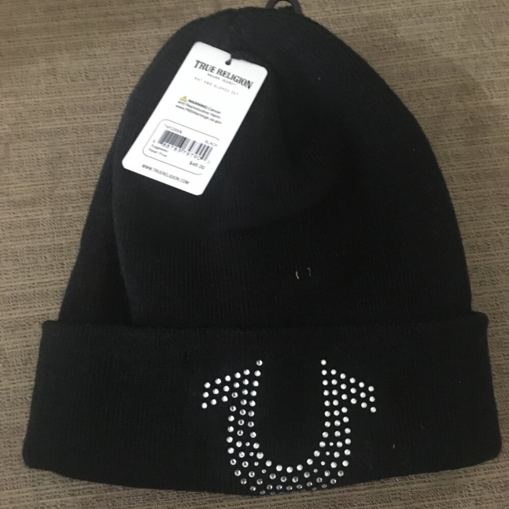 True Religion Hat and Glove Set NWT